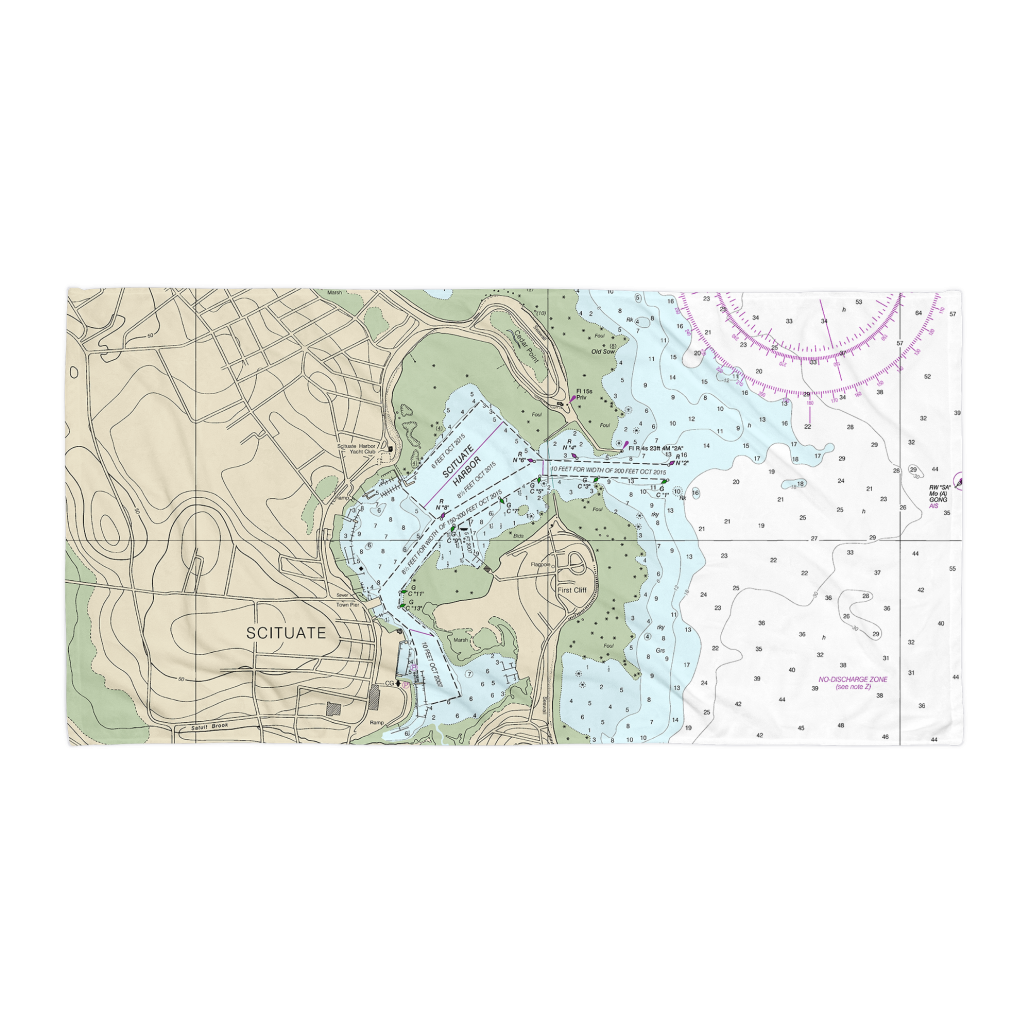 Scituate Harbor Chart Towel · Chart Mugs