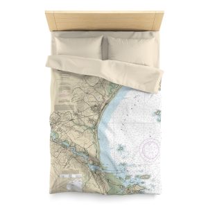 Old Orchard Beach Nautical Chart Microfiber Duvet Cover Chart Mugs